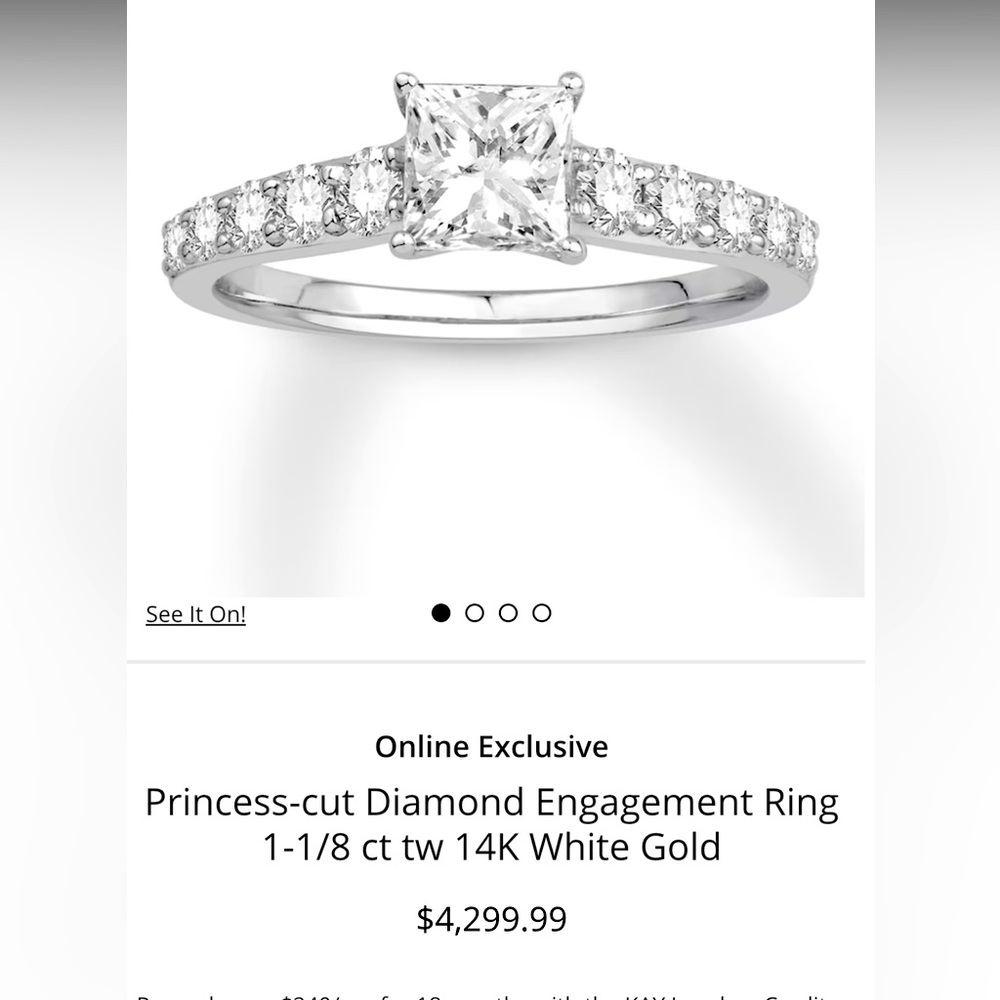 ❤️ Princess Cut Diamond Engagement Ring